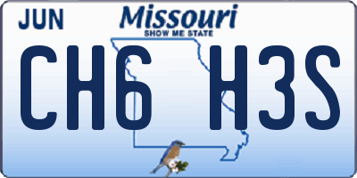 MO license plate CH6H3S