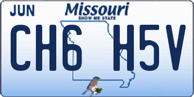 MO license plate CH6H5V