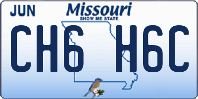 MO license plate CH6H6C