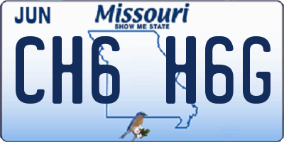 MO license plate CH6H6G