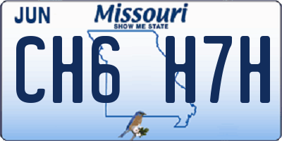 MO license plate CH6H7H