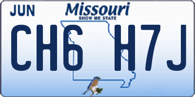 MO license plate CH6H7J