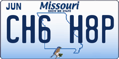 MO license plate CH6H8P