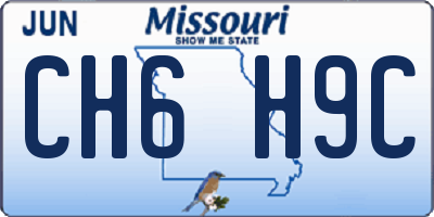 MO license plate CH6H9C