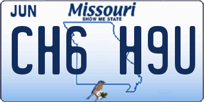 MO license plate CH6H9U