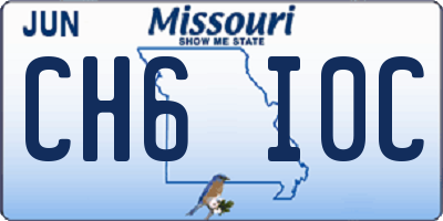 MO license plate CH6I0C