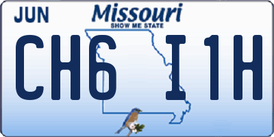 MO license plate CH6I1H