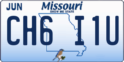 MO license plate CH6I1U