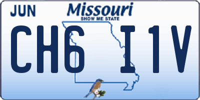 MO license plate CH6I1V