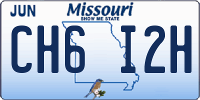 MO license plate CH6I2H