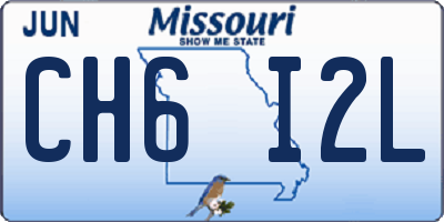 MO license plate CH6I2L