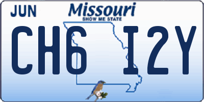 MO license plate CH6I2Y