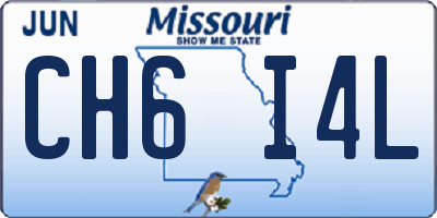 MO license plate CH6I4L