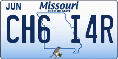 MO license plate CH6I4R