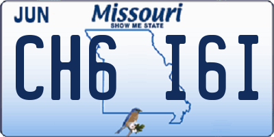 MO license plate CH6I6I