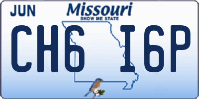 MO license plate CH6I6P