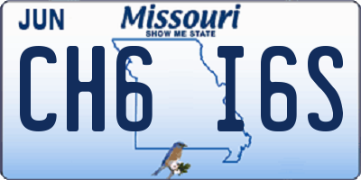 MO license plate CH6I6S