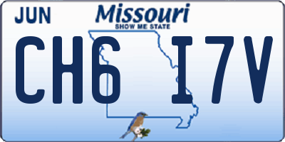 MO license plate CH6I7V