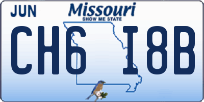 MO license plate CH6I8B