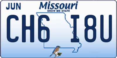 MO license plate CH6I8U