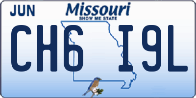 MO license plate CH6I9L