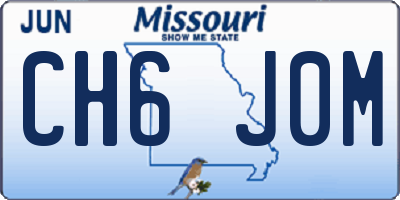 MO license plate CH6J0M