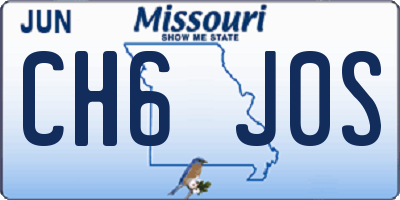 MO license plate CH6J0S