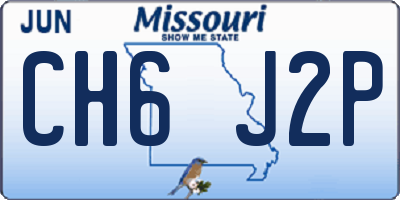 MO license plate CH6J2P
