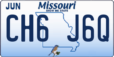 MO license plate CH6J6Q
