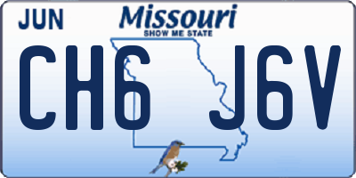 MO license plate CH6J6V