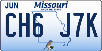 MO license plate CH6J7K