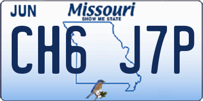 MO license plate CH6J7P