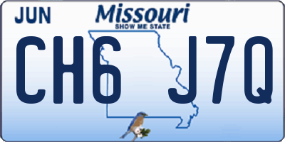 MO license plate CH6J7Q