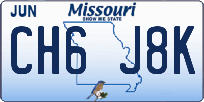 MO license plate CH6J8K