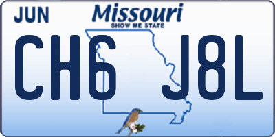 MO license plate CH6J8L