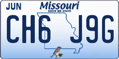 MO license plate CH6J9G