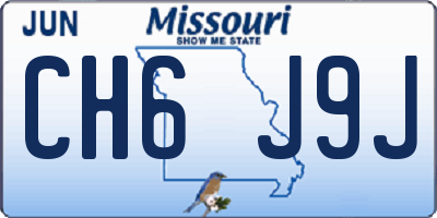 MO license plate CH6J9J