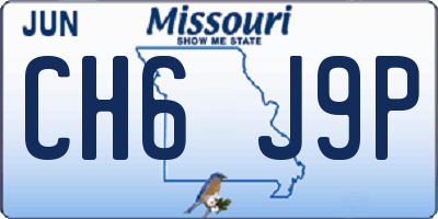 MO license plate CH6J9P