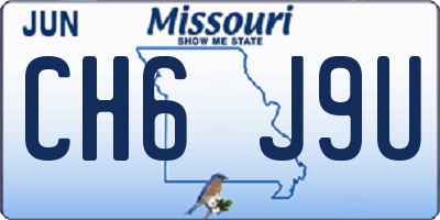 MO license plate CH6J9U