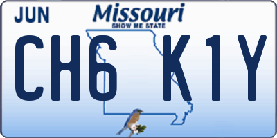 MO license plate CH6K1Y