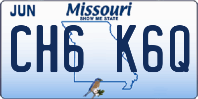 MO license plate CH6K6Q