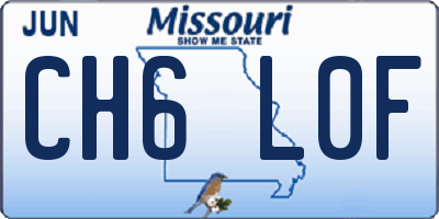 MO license plate CH6L0F