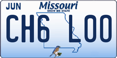 MO license plate CH6L0O