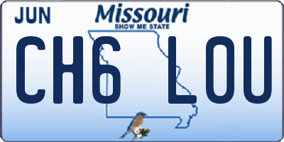 MO license plate CH6L0U