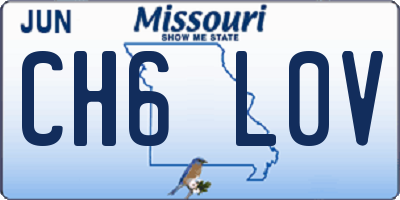 MO license plate CH6L0V