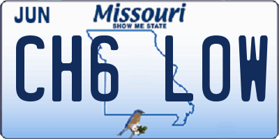 MO license plate CH6L0W