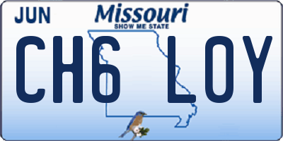 MO license plate CH6L0Y