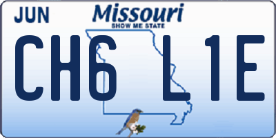MO license plate CH6L1E