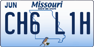 MO license plate CH6L1H