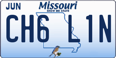 MO license plate CH6L1N